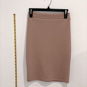 Dusty pink below the knee skirt